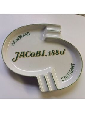 Thomas Germany Jacobi 1880 Porcelain Ashtray Mid Century Modern Weinbrand